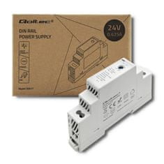 Qoltec napajalnik qoltec din rail | 15w | 24v | 0,625a | siva