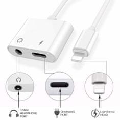 Northix Razdelilnik - 1x Lightning in 1x 3,5 mm Aux 