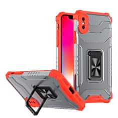 slomart robusten ovitek crystal ring case kickstand tough rugged cover za iphone xs max rdeč