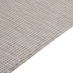 Vidaxl Zunanja preproga ploščato tkanje 80x150 cm taupe