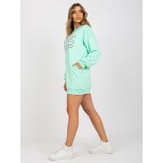 Ex moda Ženska bluza s potiskom oversize dolga KANE svetlo zelena EM-BL-U719.82P_387642 Univerzalni