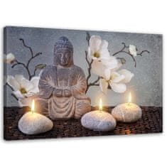 shumee Slika na platnu, Buda in sveče - 60x40