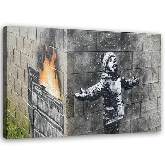 shumee Slika, Freska Port Talbot Boy Banksy - 60x40