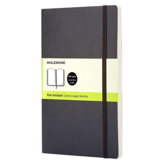 Moleskine beležnica, L, brezčrtna, mehke platnice, antracit