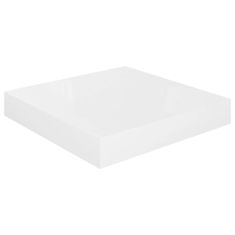 Vidaxl Stenske police 4 kosi visok sijaj bele 23x23,5x3,8 cm MDF