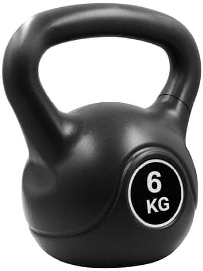 Pure2Improve kettlebell, 6 kg, črn