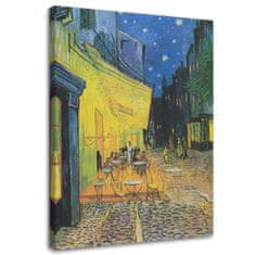 shumee Tisk na platnu, Terasa kavarne ponoči - reprodukcija V. van Gogha - 40x60