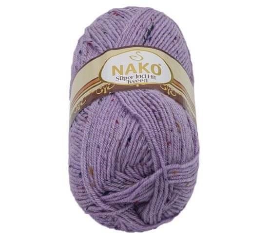 Nako Preja TWEED - 100 g / 180 m - vijolična z lisami