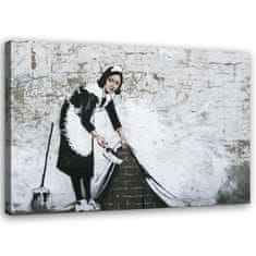 shumee Slika na platnu, Maid Banksy - Mural Street Art - 60x40