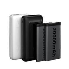 PRO Powerbank 20000mAh Power Delivery 20W Quick Charge 3.0 2x USB USB-C črna