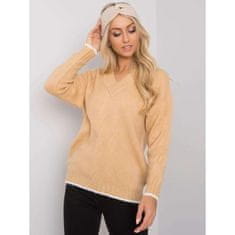 RUE PARIS Ženski pulover s kapuco RUE PARIS Girona beige ASM-SW-7433.96_380130 Univerzalni