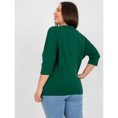 RELEVANCE Ženska bluza 3/4 rokav plus size MAYA temno zelena RV-BZ-7590.47P_386904 Univerzalni