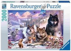 Ravensburger sestavljanka volčja družina na snegu, 2000 delčkov