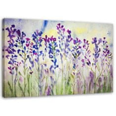 shumee Slika na platnu, Vijolične rože na travniku - 100x70