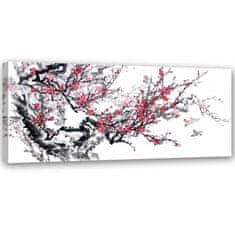 shumee Slika na platnu, cvetovi japonske češnje - 120x40