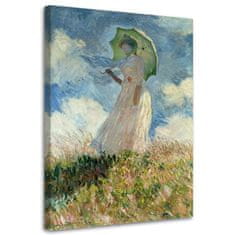 shumee Slika na platnu, Ženska z dežnikom, obrnjena na levo - reprodukcija C. Moneta - 40x60