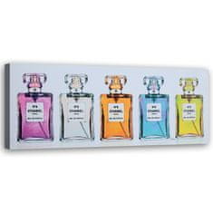 shumee Slika na platnu, Barvite stekleničke parfuma - 120x40