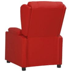 Vidaxl Zložljivi električni masažni stol rdeče umetno usnje