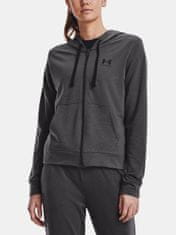 Under Armour Pulover Rival Terry FZ Hoodie-GRY XS