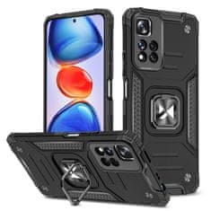 slomart wozinsky ring armor tough hybrid case cover + magnetic mount xiaomi redmi note 11 pro 5g (kitajska) / redmi note 11 pro + 5g (kitajska) / mi 11i (indija) / mi 11i hypercharge / poco x4 nfc 5g črn