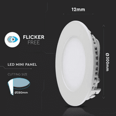 V-TAC  PODOMETNI LED PANEL ROUND / NEVTRALNA BELA