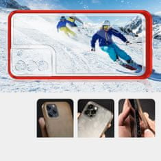 slomart prozoren ovitek 3v1 za samsung galaxy s21 5g frame gel cover rdeč