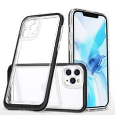 slomart prozoren ovitek 3v1 za iphone 11 pro max gel ovitek z okvirjem črn