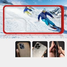 slomart prozoren ovitek 3v1 za samsung galaxy s21 ultra 5g frame gel cover rdeč