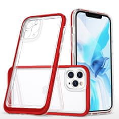 slomart prozoren ovitek 3v1 za iphone 11 pro frame cover gel rdeč