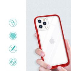 slomart prozoren ovitek 3v1 za iphone 11 pro max frame cover gel rdeča