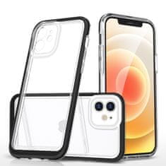 slomart prozoren ovitek 3v1 za iphone 12 frame gel cover črn