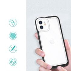 slomart prozoren ovitek 3v1 za iphone 12 frame gel cover črn