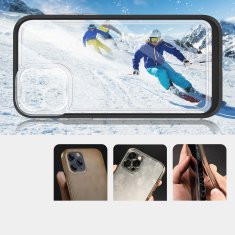 slomart prozoren ovitek 3v1 za iphone 12 frame gel cover črn