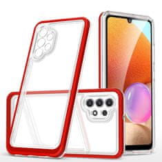 slomart prozoren ovitek 3v1 za samsung galaxy a32 5g frame gel cover rdeč