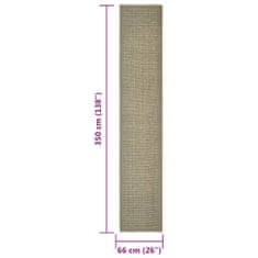 Vidaxl Preproga naravni sisal 66x350 cm taupe