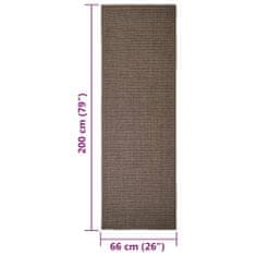 Vidaxl Preproga naravni sisal 66x200 cm rjava