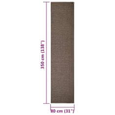 Vidaxl Preproga naravni sisal 80x350 cm rjava