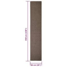 Vidaxl Preproga naravni sisal 66x350 cm rjava