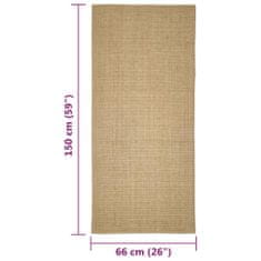 Vidaxl Preproga naravni sisal 66x150 cm