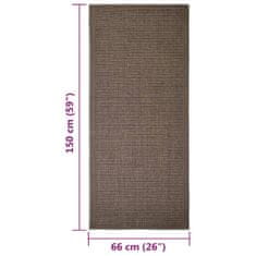 Vidaxl Preproga naravni sisal 66x150 cm rjava