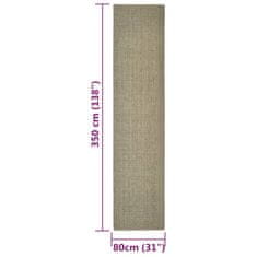 Vidaxl Preproga naravni sisal 80x350 cm taupe