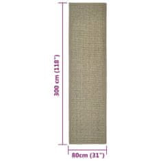 Vidaxl Preproga naravni sisal 80x300 cm taupe