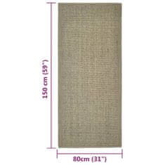 Vidaxl Preproga naravni sisal 80x150 cm taupe