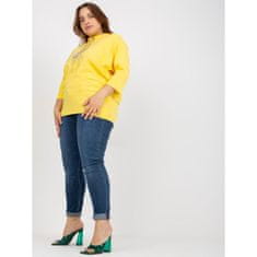 RELEVANCE Ženska bluza 3/4 rokav plus size RADELLA rumena RV-BZ-7414.82_386998 Univerzalni