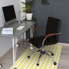 Decormat Podloga za stol Yellow zigzags 120x90 cm 