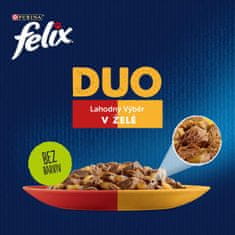 Felix Fantastic DUO mesna izbira v želeju, 48 x 85 g