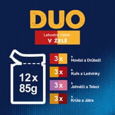 Felix Fantastic DUO mesna izbira v želeju, 72 x 85 g