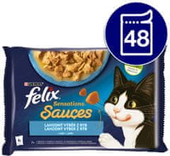 Felix Sensations Sauces s sardino v omaki, 48 x 85 g