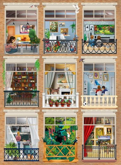 Grafika Puzzle House notranjost 3000 kosov