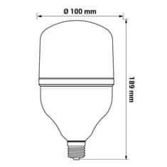 ORO LED sijalka E27 25W 4000K 2750lm T100